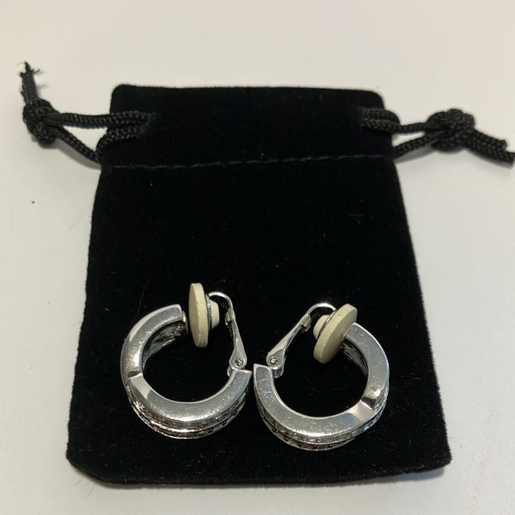 AUTHENTIFIER ! SWAROVSKI Beautiful hoops earrings clips - Picture 6 of 6